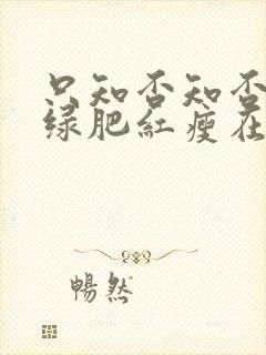 只知否知否应是绿肥红瘦在线观看