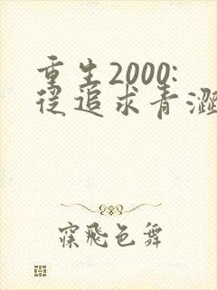 重生2000:从追求青涩校花同桌开始正封面