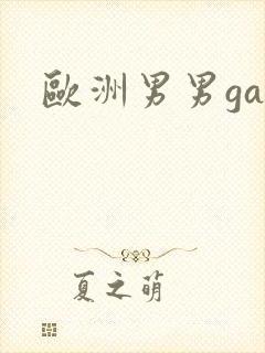 欧洲男男gay