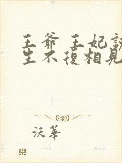 王爷 王妃说此生不复相见