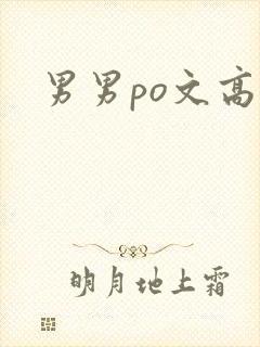 男男po文高h