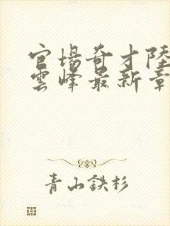 官场奇才陆羽刘云峰最新章节