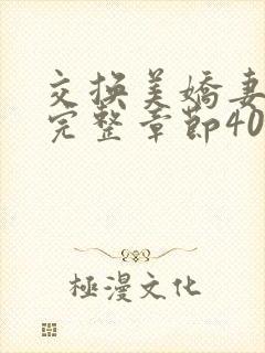 交换美娇妻娇妻完整章节400