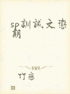 sp训诫文惩罚期