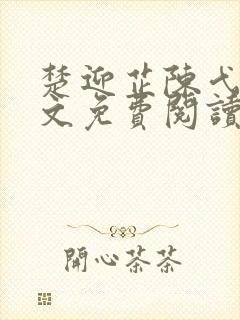 楚迎芷陈弋泽全文免费阅读最新章节封面