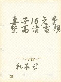 妻子16免费完整高清电视剧看