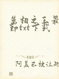 万相之王最新章节txt下载