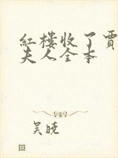 红楼收了贾母王夫人全本封面