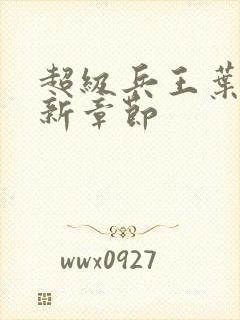 超级兵王叶谦最新章节