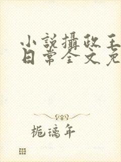 小说摄政王宠妃日常全文免费阅读