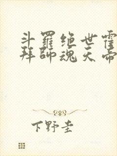 斗罗绝世霍雨浩拜师魂天帝