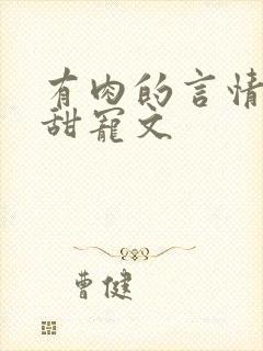 有肉的言情小说甜宠文