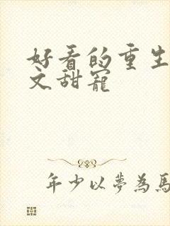 好看的重生军婚文甜宠