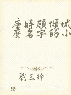 唐时顾倾城叫什么名字的小说