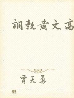 调教黄文高h