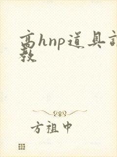 高hnp道具调教