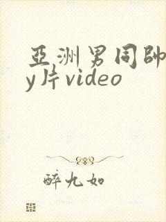 亚洲男同帅gay片video