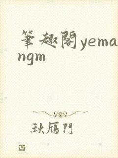 笔趣阁yemangm封面