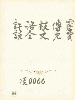 许洛枝傅霁清小说全文免费阅读