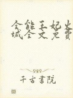 全能王妃火爆京城全文免费阅读封面