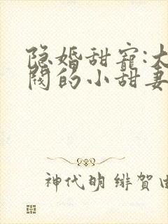 隐婚甜宠:大财阀的小甜妻