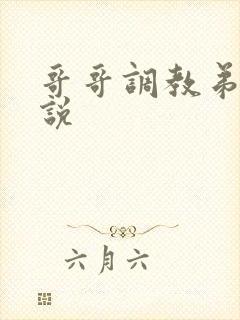 哥哥调教弟弟小说