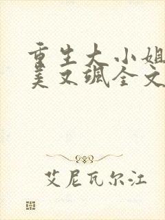 重生大小姐她又美又飒全文免费阅读封面