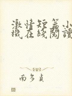 激情短篇小说手机在线阅读