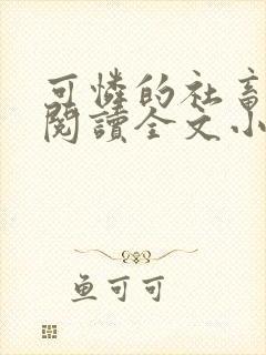 可怜的社畜免费阅读全文小说