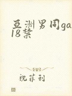 亚洲男同gay18禁