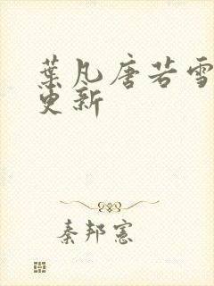 叶凡唐若雪最新更新封面