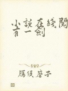 小说在线阅读我有一剑