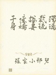 千亿总裁独宠替身娇妻琉璃雪雪