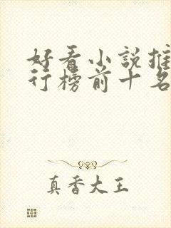 好看小说推荐排行榜前十名封面