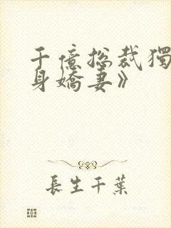 千亿总裁独宠替身娇妻》