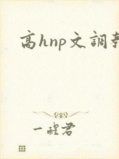 高hnp文调教封面