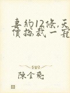 妻约12条,天价总裁一宠到底阅读全文