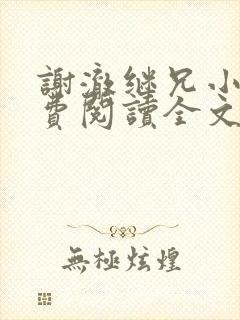 谢澈继兄小说免费阅读全文无弹窗