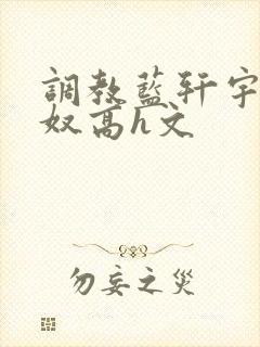 调教蓝轩宇成肉奴高h文封面