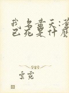 我名黄天:苍天已死是什么鬼?笔趣阁封面