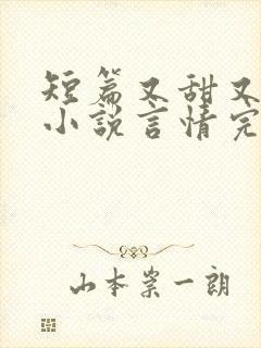 短篇又甜又撩的小说言情完结