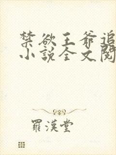 禁欲王爷追着宠小说全文阅读