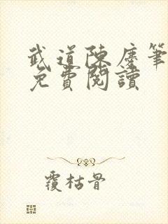 武道陈庆笔趣阁免费阅读封面
