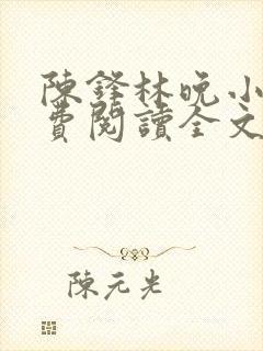 陈锋林晚小说免费阅读全文最新章节