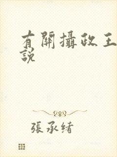 有关摄政王的小说