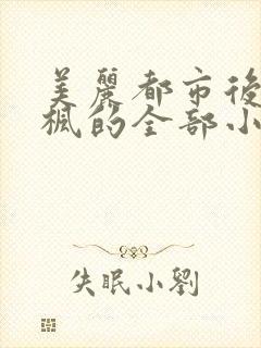 美丽都市后宫唐枫的全部小说