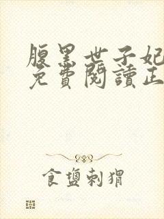 腹黑世子妃全文免费阅读正版封面