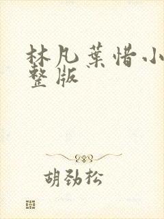 林凡叶惜小说完整版