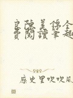 良陈美锦全文免费阅读笔趣阁官网封面