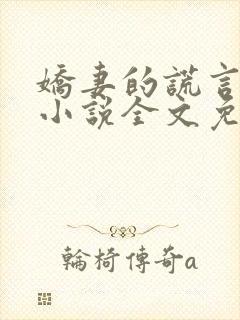 娇妻的谎言小楠小说全文免费阅读